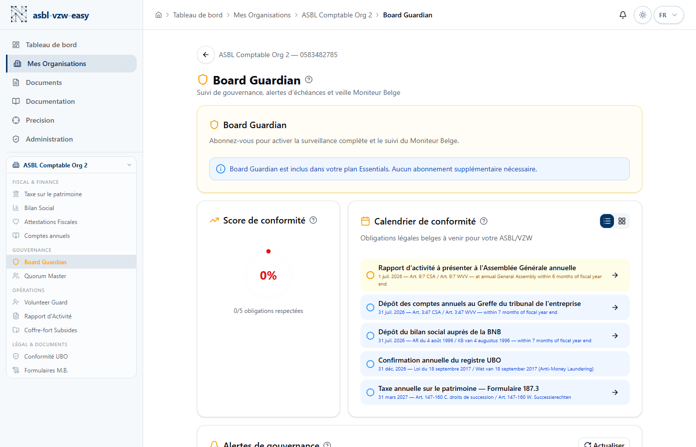 Score de conformité