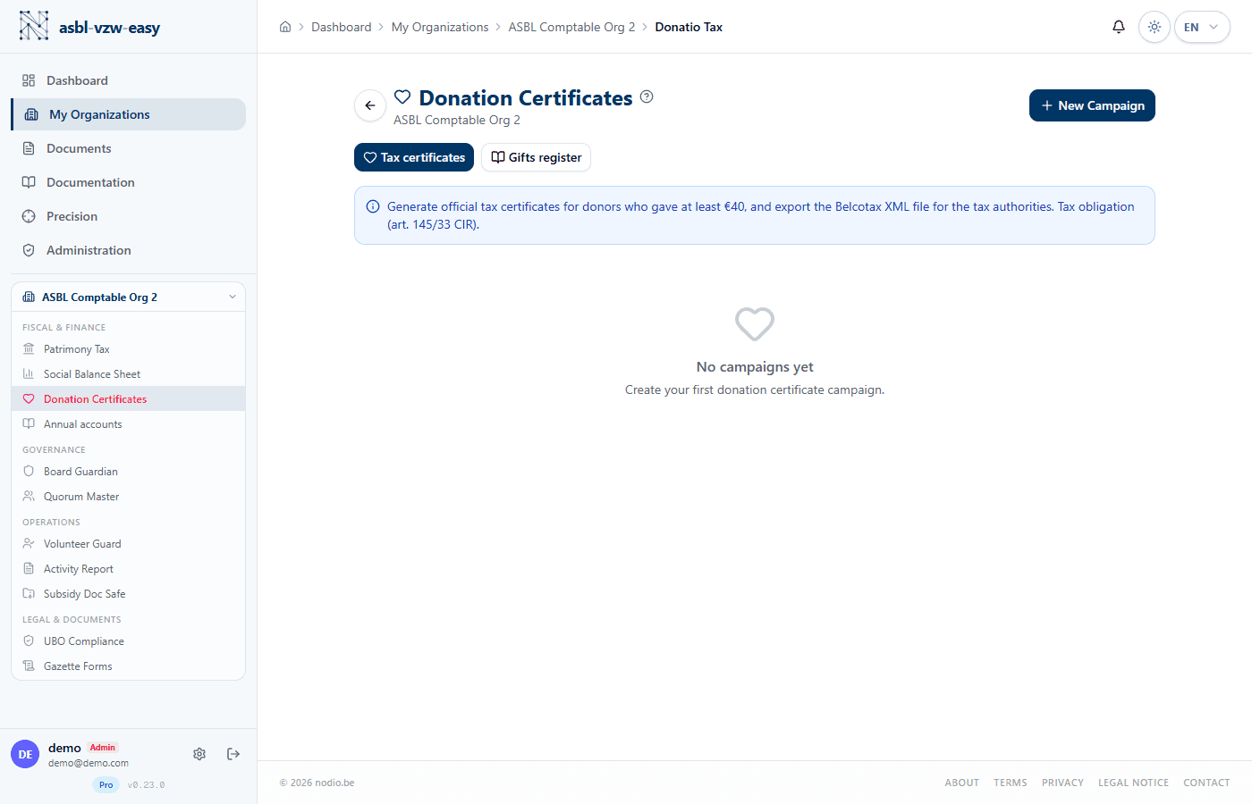 Donation management