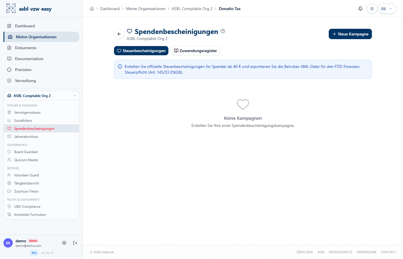 Spendenverwaltung
