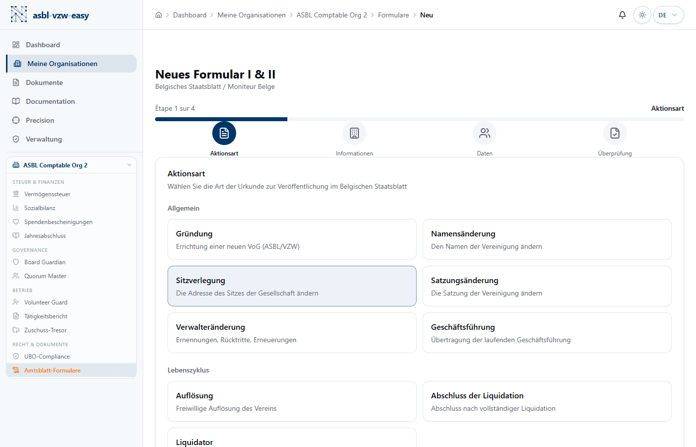 Formular erstellen