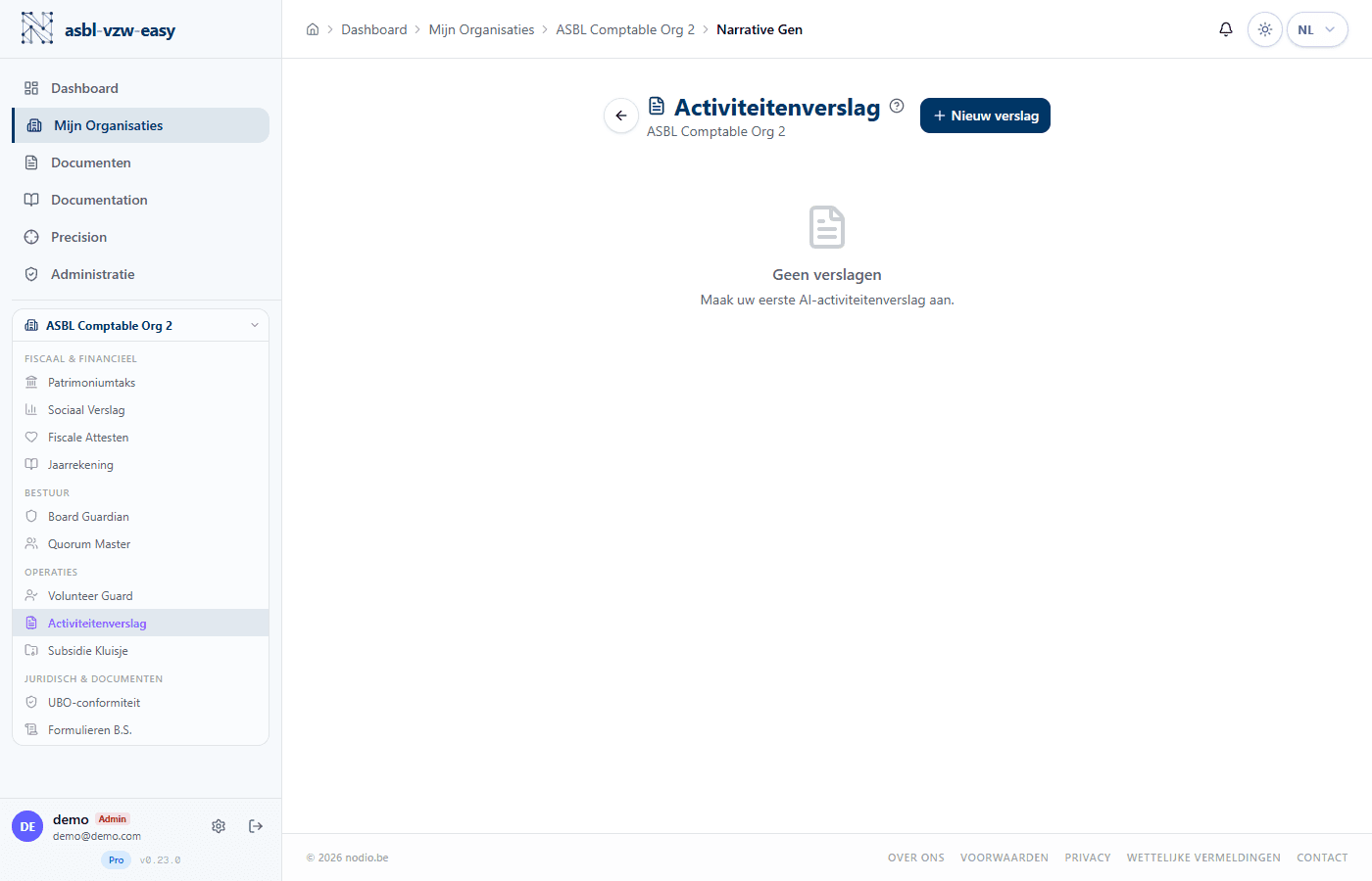 Activiteitenverslag
